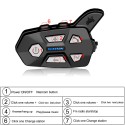 2PCS 1000M Helmet Headsets bluetooth 2 Riders Intercom For R5 Motorcycle FM Bt Wireless Intercomunicador Interphone Mp3