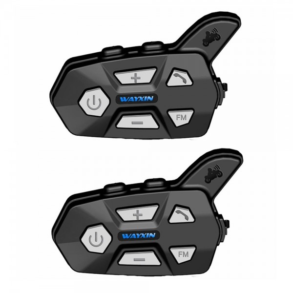 2PCS 1000M Helmet Headsets bluetooth 2 Riders Intercom For R5 Motorcycle FM Bt Wireless Intercomunicador Interphone Mp3