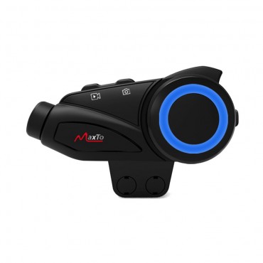 Maxto M3 Motorcycle Helmet Intercom bluetooth & WIFI Recorer Group 6 Riders Walkie-Talkie With Dash Camera HD 1080P Lens