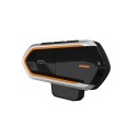 QTBE6 1000M Helmet BT Intercom Interphone Motorcycle FM Headset Wireless with bluetooth Function Orange