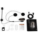 QTBE6 1000M Helmet BT Intercom Interphone Motorcycle FM Headset Wireless with bluetooth Function Orange