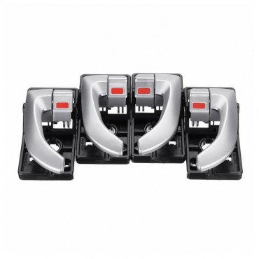 4Pcs Car Inside Interior Door Handles Left And Right Set For Hyundai Tucson 2005-2009