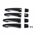 8Pcs Car Carbon Fiber Side Smart Door Handle Covers Trims For Nissan Maxima 2016-2019