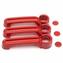 Red Exterior Door Handle Cover Handle Hood For Jeep Wrangler 2 Doors 2007-2016