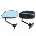 1 Set Universal Manual Adjustment Style Carbon Fiber Side Car Mirror Carbon Fiber Blue Surface