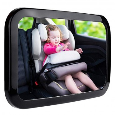 360° Rotatable Car Safety Reverse Baby Back Seat Rear View Mirror Headrest Square Baby Monitor