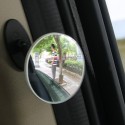 5CM Car B Pillar Door Side Blind Spot Rearview Mirror HD Convex Glass 360° Wide Angle Mirror