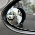 2Pcs 49mm Car Blind Spot Rearview Mirror HD Convex 360° Wide Angle Round Auxiliary Mirror