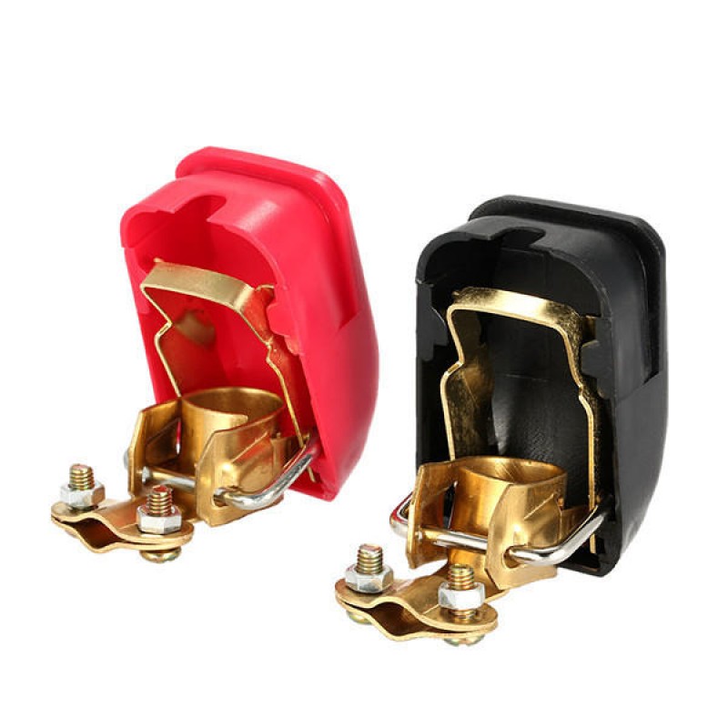 Pair of 12V Quick Release Battery Terminals Clamps for Car Caravan Boat Motor Home