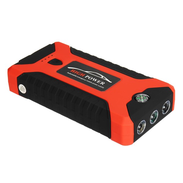 Portable Car Jump Starter 22000mAh 600A Peak Powerbank Emergency Battery Booster Digital Charger with LED Flashlight USB Port