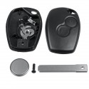 2 Button Remote Key Fob Case + Battery Replace For Renault Twingo Kangoo Master