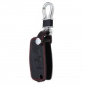 3-Bottons PU Leather Car Key Shell Case/Bag Cover for FIAT Panda Stilo Punto Doblo Grande