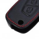 3-Bottons PU Leather Car Key Shell Case/Bag Cover for FIAT Panda Stilo Punto Doblo Grande