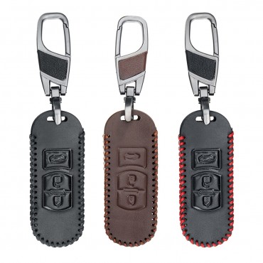 3 Button Remote Key Cover with Keychain or Mazdas 2 3 6 Axela Atenza CX-5 CX5