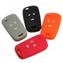 3 Button Silicone Key Case Holder Fob Protector Cover For Chevrolet