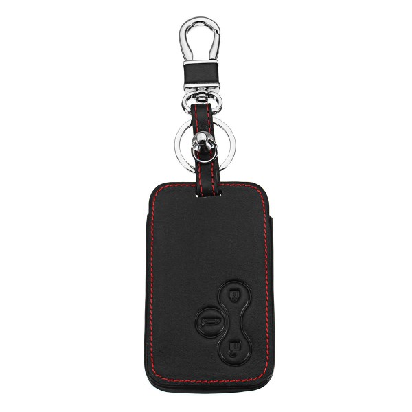 3-Key Red Line PU Leather Car Key Cover Shell Case/Bag for Renault Megane R.S. Scenic