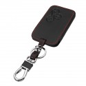 3-Key Red Line PU Leather Car Key Cover Shell Case/Bag for Renault Megane R.S. Scenic