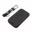 3-Key Red Line PU Leather Car Key Cover Shell Case/Bag for Renault Megane R.S. Scenic