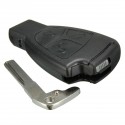 3-key Remote Key Case With Small Key And Battery Clip For Mercedes