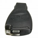 3-key Remote Key Case With Small Key And Battery Clip For Mercedes