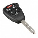 6-Button Remote Lgnition Key Shell Case Uncut Blade For Chrysler Dodge
