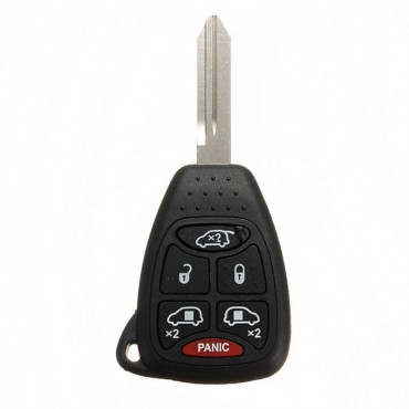 6-Button Remote Lgnition Key Shell Case Uncut Blade For Chrysler Dodge