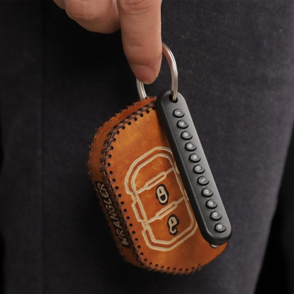 6pcs Leather Car Key Case Protector Cover Remote Control Keychain Bag for Jeep for Wrangler JL 2018