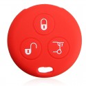 Black Red Blue Silica Gel Remote Key Case Protect Sleeve For Benz Smart