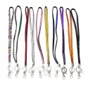 Bling Rhinestone Crystal Custom Strap Lanyard ID Badge Key Ring Holder