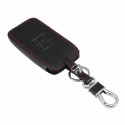 Car Black PU Leather Key Holder Remote Key Case Keychain For Renault Kadjar 2016