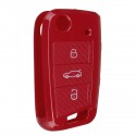 Car Key Cover Silicone TPU Protective Case With Belt Buckle Suitable For Volkswagen/Golf/Jetta/Skoda