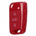Car Key Cover Silicone TPU Protective Case With Belt Buckle Suitable For Volkswagen/Golf/Jetta/Skoda