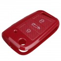 Car Key Cover Silicone TPU Protective Case With Belt Buckle Suitable For Volkswagen/Golf/Jetta/Skoda