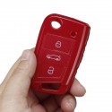 Car Key Cover Silicone TPU Protective Case With Belt Buckle Suitable For Volkswagen/Golf/Jetta/Skoda