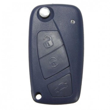 Car Key Shell Case FOB 3 button for Fiat Panda Punto Bravo Navy Blue