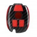 Carbon Fiber Key Fob Remote Case Cover 3 Buttons For Mercedes A C E S CLK