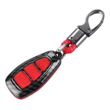 Carbon Fiber Remote Key Fob Case Shell Cover For Ford Focus Fiesta Kuga C-Max