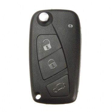 Flip FOB Key Shell Case Blade With 3 Button For Fiat Panda Grande