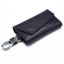 Leather Car Key Bag Case Men Women Keychain Holder Organizer Pouch Cow Split Mini Wallet Card Bag