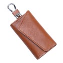 Leather Car Key Bag Case Men Women Keychain Holder Organizer Pouch Cow Split Mini Wallet Card Bag