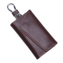 Leather Car Key Bag Case Men Women Keychain Holder Organizer Pouch Cow Split Mini Wallet Card Bag