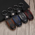 PU Leather Stitching Car Remote Key Case Cover Pocket Bag for Tesla Model X