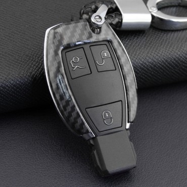 Plastic Carbon Fiber Key Cover Case For Mercedes W205 W212 X253 W166 X204 X166