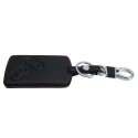 Red Line 4 Buttons Leather Car Remote Key Case Cover For Renault