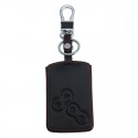 Red Line 4 Buttons Leather Car Remote Key Case Cover For Renault