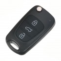 Remote Folding Key Shell Case Uncut Blade 3 Buttons for Hyundai I20 I30 IX35 I35