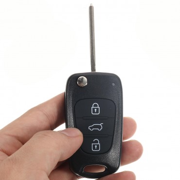 Remote Folding Key Shell Case Uncut Blade 3 Buttons for Hyundai I20 I30 IX35 I35