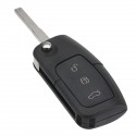 Remote Key Case 3 Buttons Fob Cover Shell with Battery for Ford Focus Mondeo C-Max S-Max Kuga Galaxy