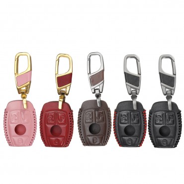 Remote Key Protector Cover w/Keychain For Benz W203 W210 W211 W124 W202 3 Button