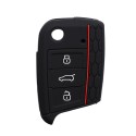 Silicone Car Key Case/Bag Protector Cover for Volkswagen VW Golf 7/Lamando/Skoda Octavia